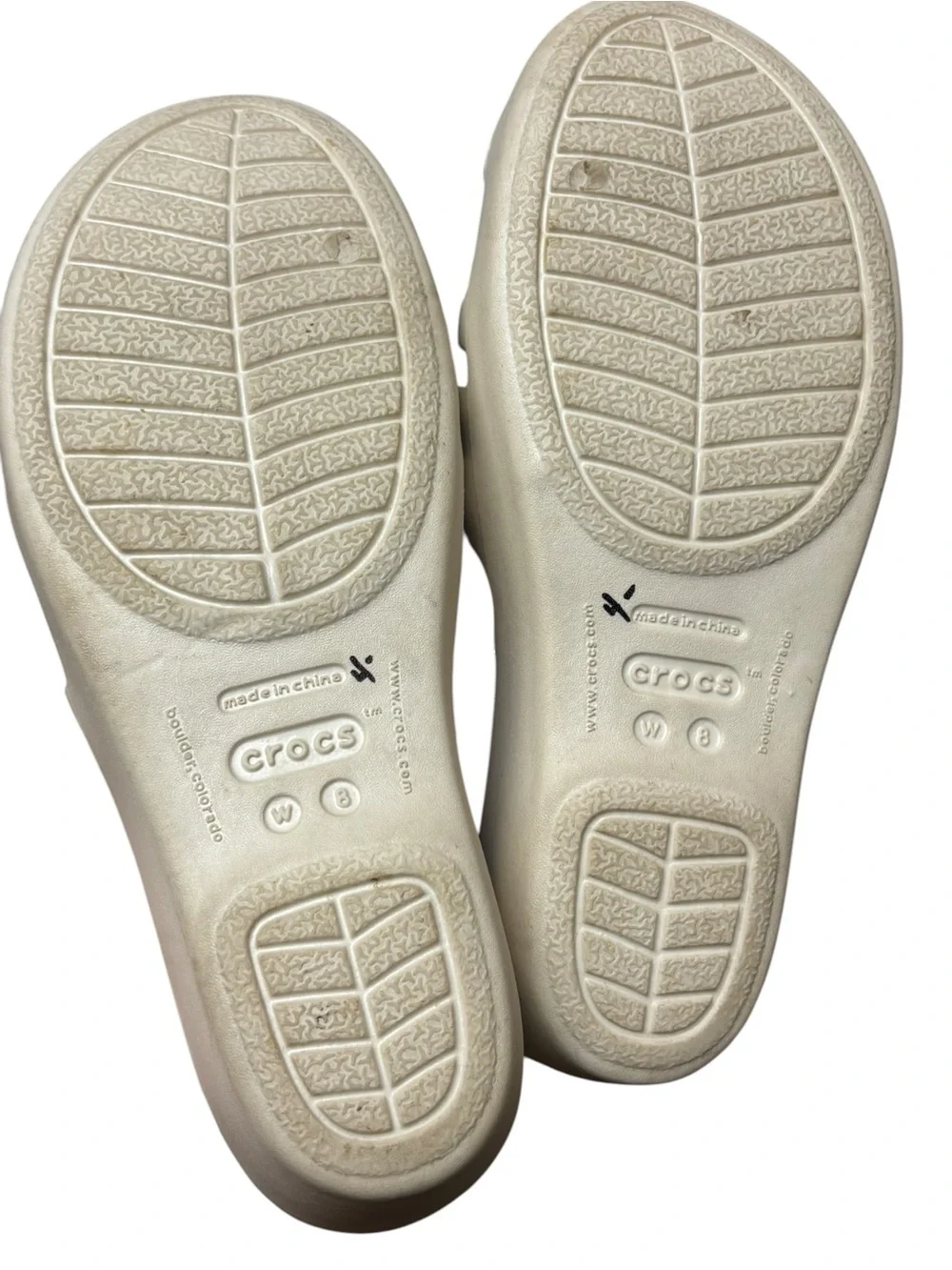 Crocs Shoes Women’s 8‎ Rhonda Wedge platform sandals summer white
